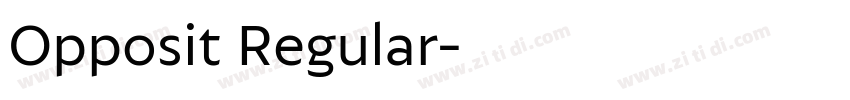 Opposit Regular字体转换